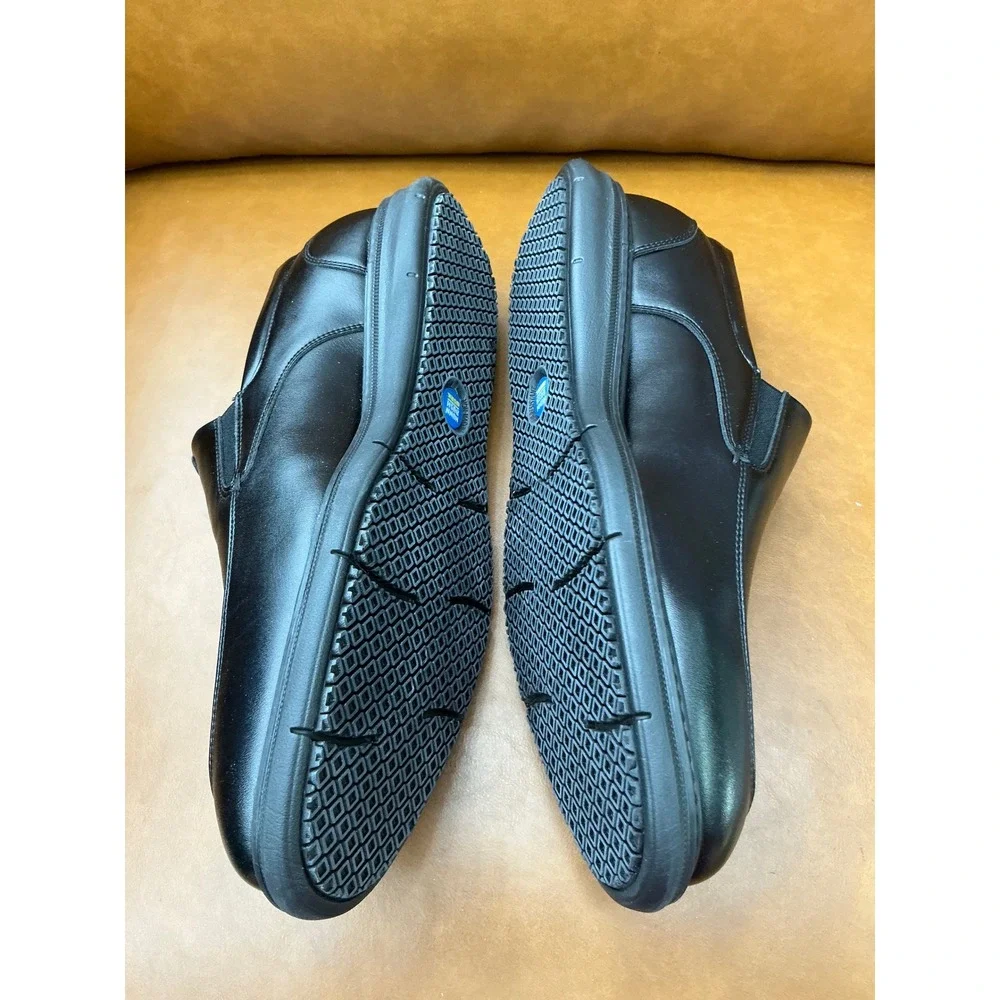 Nunn Bush Chase Work Slip On Mens 10.5W Black New Slip Resistant Memory Foam